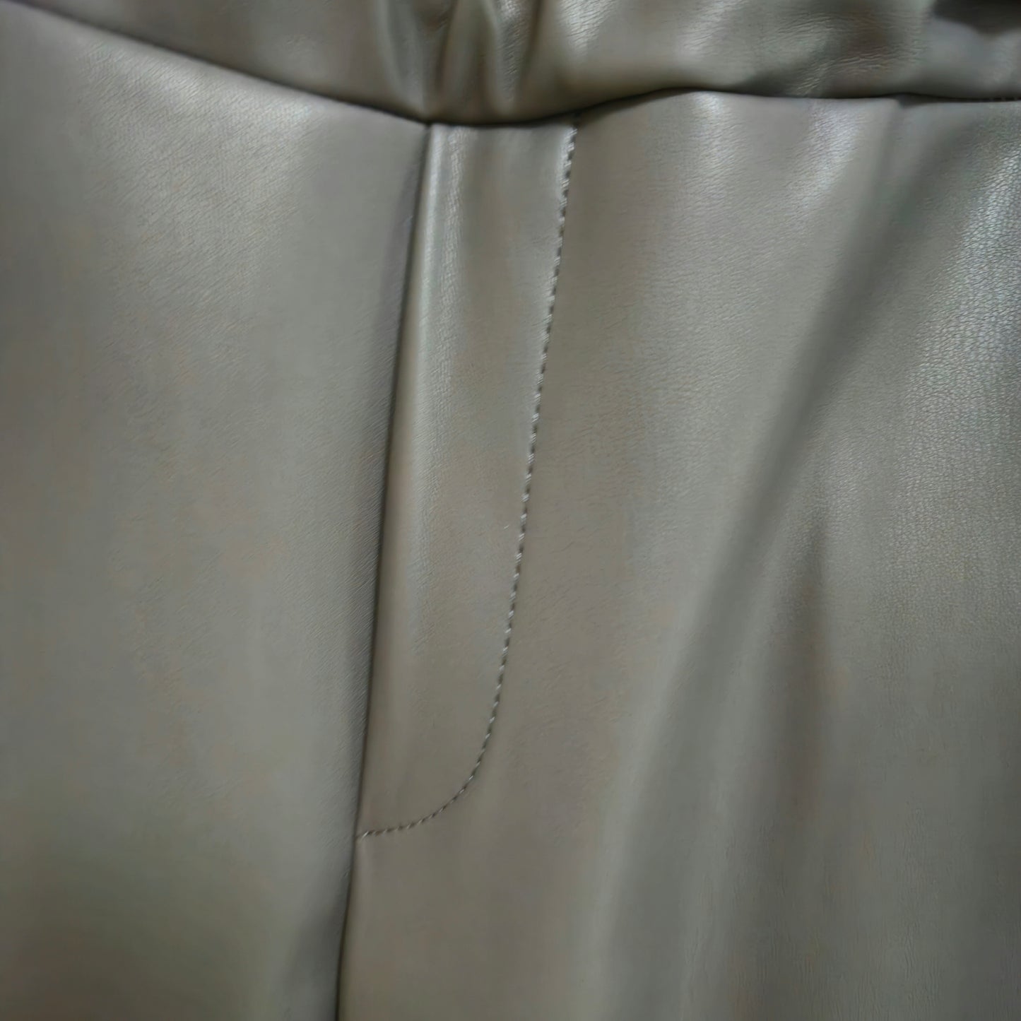 Lederimitat Hose Grau im Sale