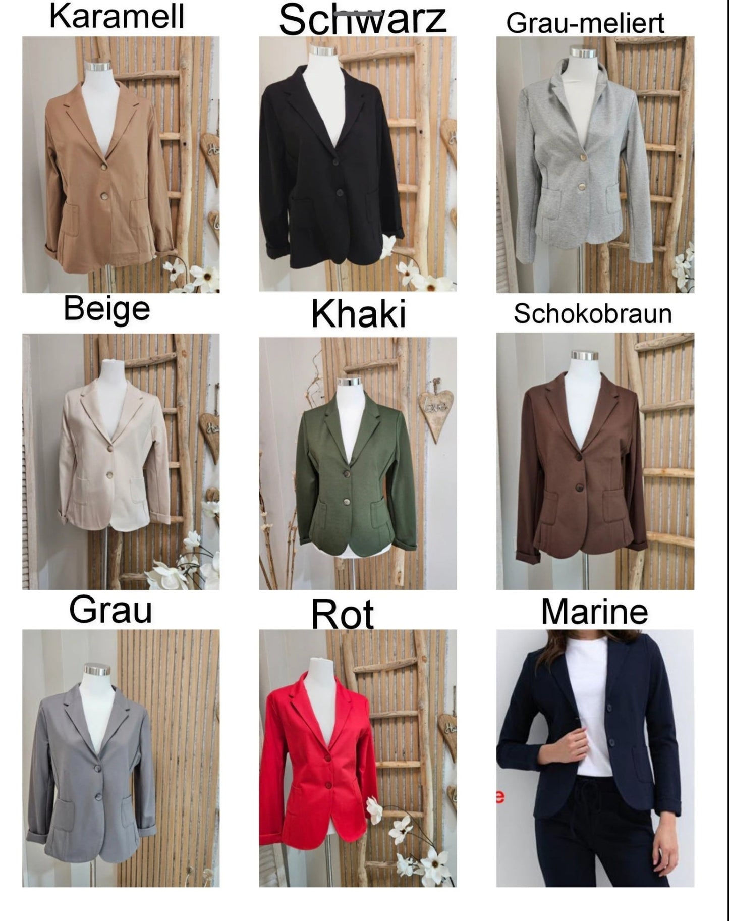 Esvivid Blazer Casual "Maria" Schwarz - Jana`s Trend and Style