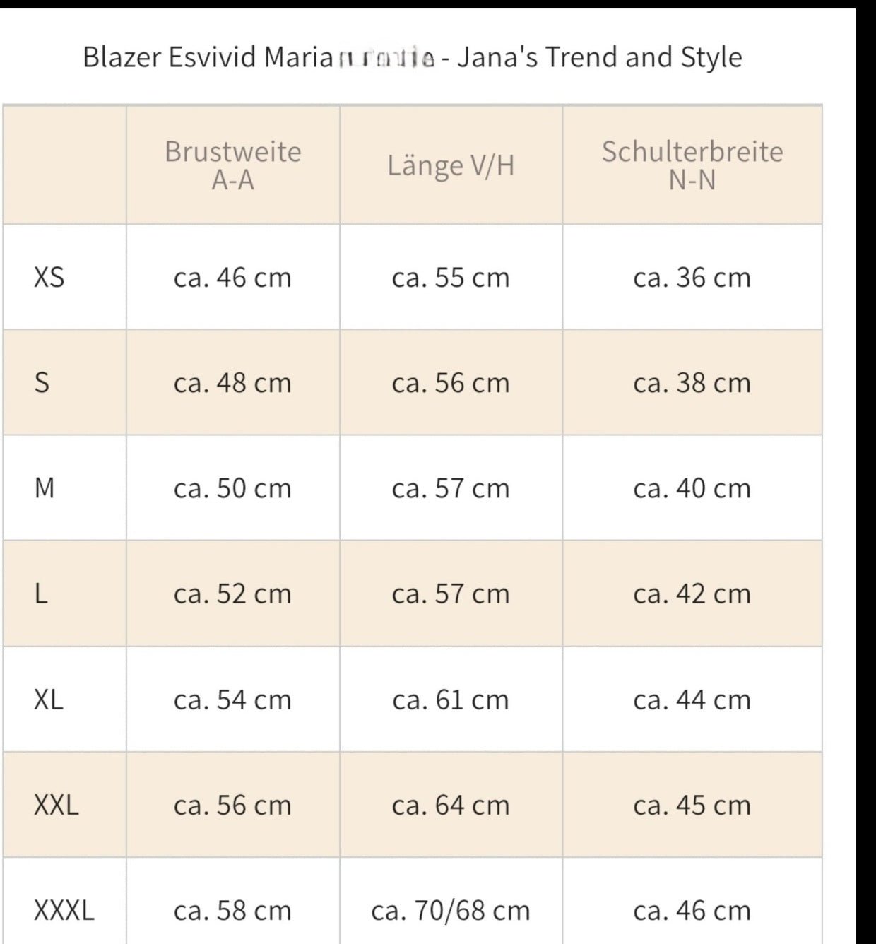 Esvivid Blazer Casual "Maria" Schwarz - Jana`s Trend and Style