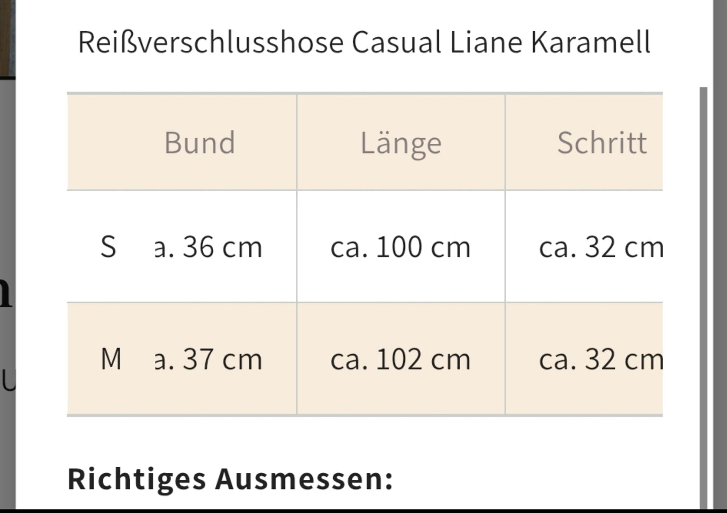 Reißverschlusshose Casual "Liane" Karamell - Jana`s Trend and Style