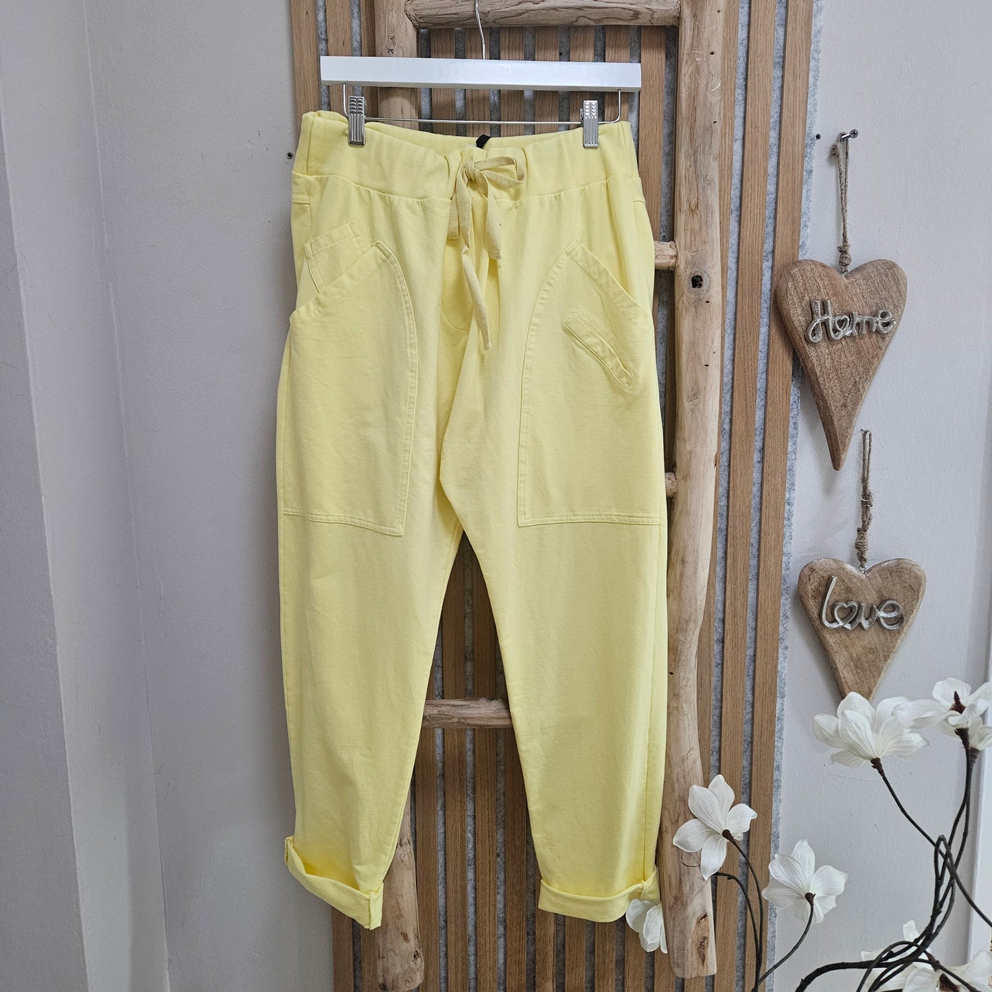 Joggpants mit tiefen Taschen "Fuchsia", M