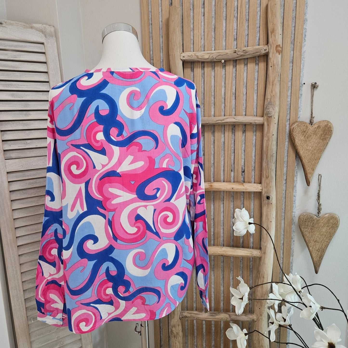 "Herzen & Kringel" Zwillingsherz- Schlupfbluse - Jana`s Trend and Style