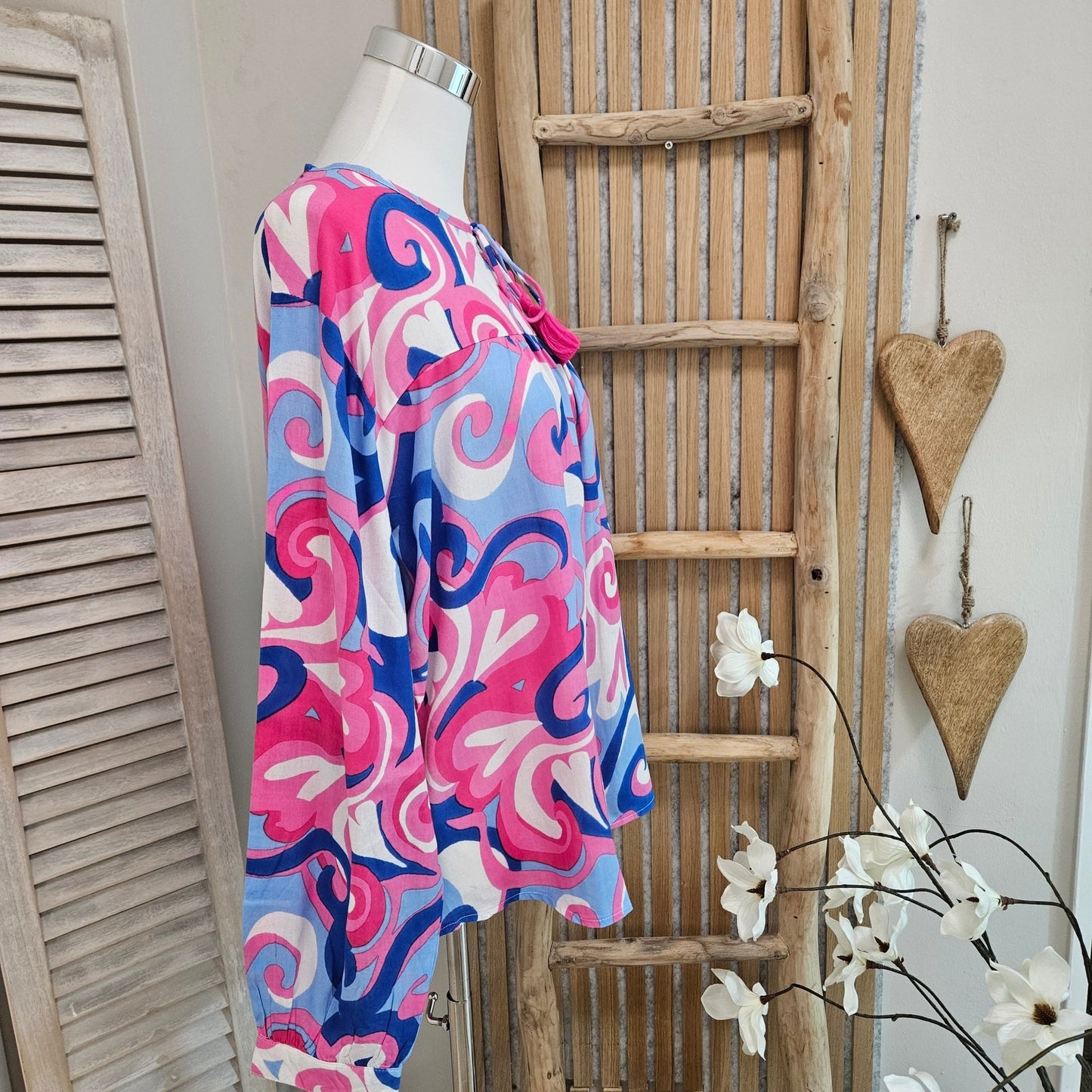 "Herzen & Kringel" Zwillingsherz- Schlupfbluse - Jana`s Trend and Style