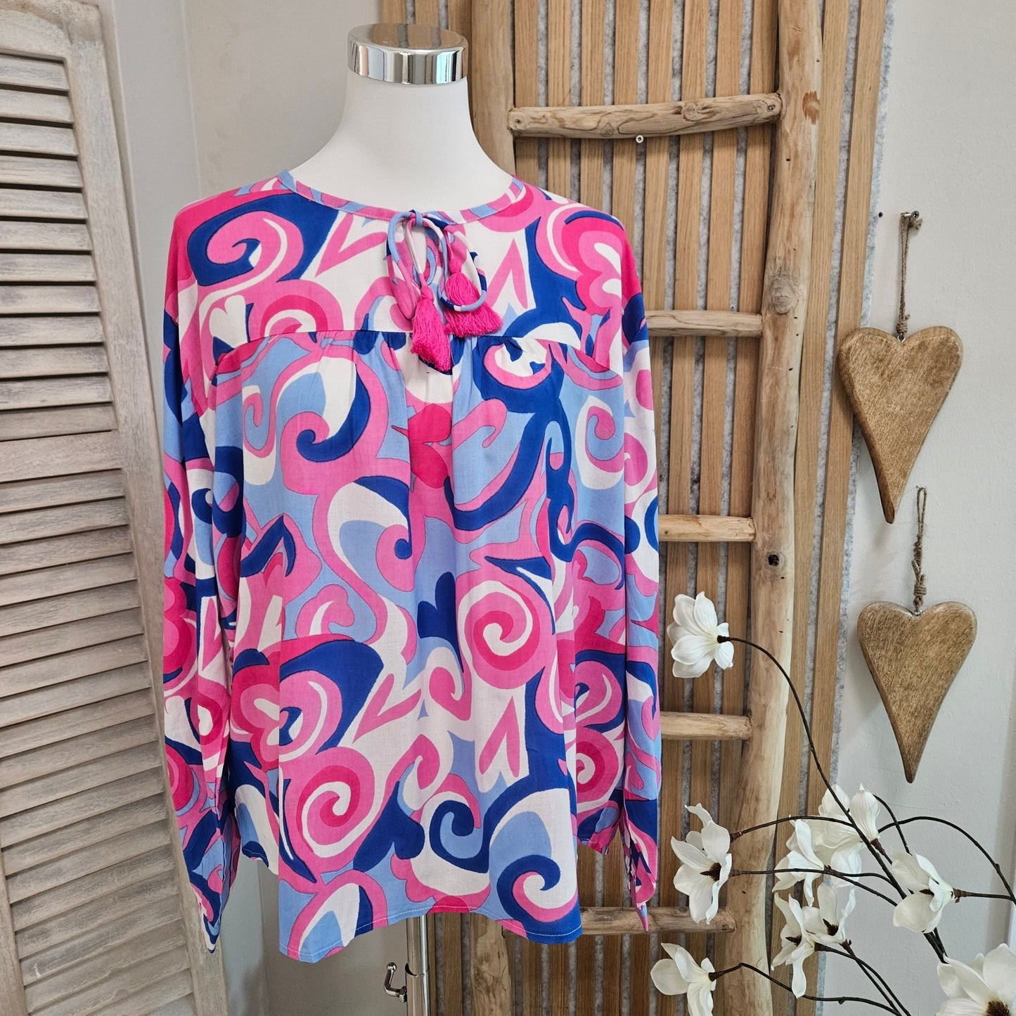 "Herzen & Kringel" Zwillingsherz- Schlupfbluse - Jana`s Trend and Style