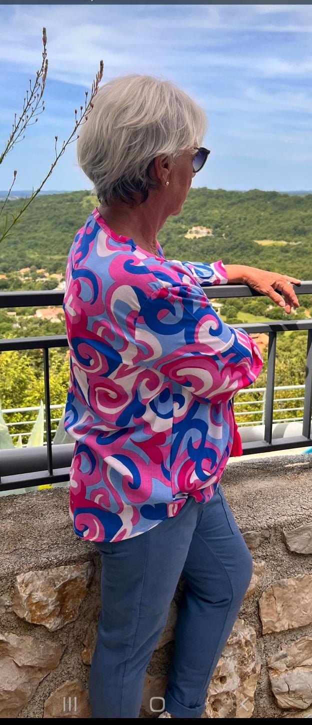 "Herzen & Kringel" Zwillingsherz- Schlupfbluse - Jana`s Trend and Style