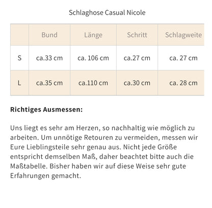 Schlaghose Casual "Hellbeige" S