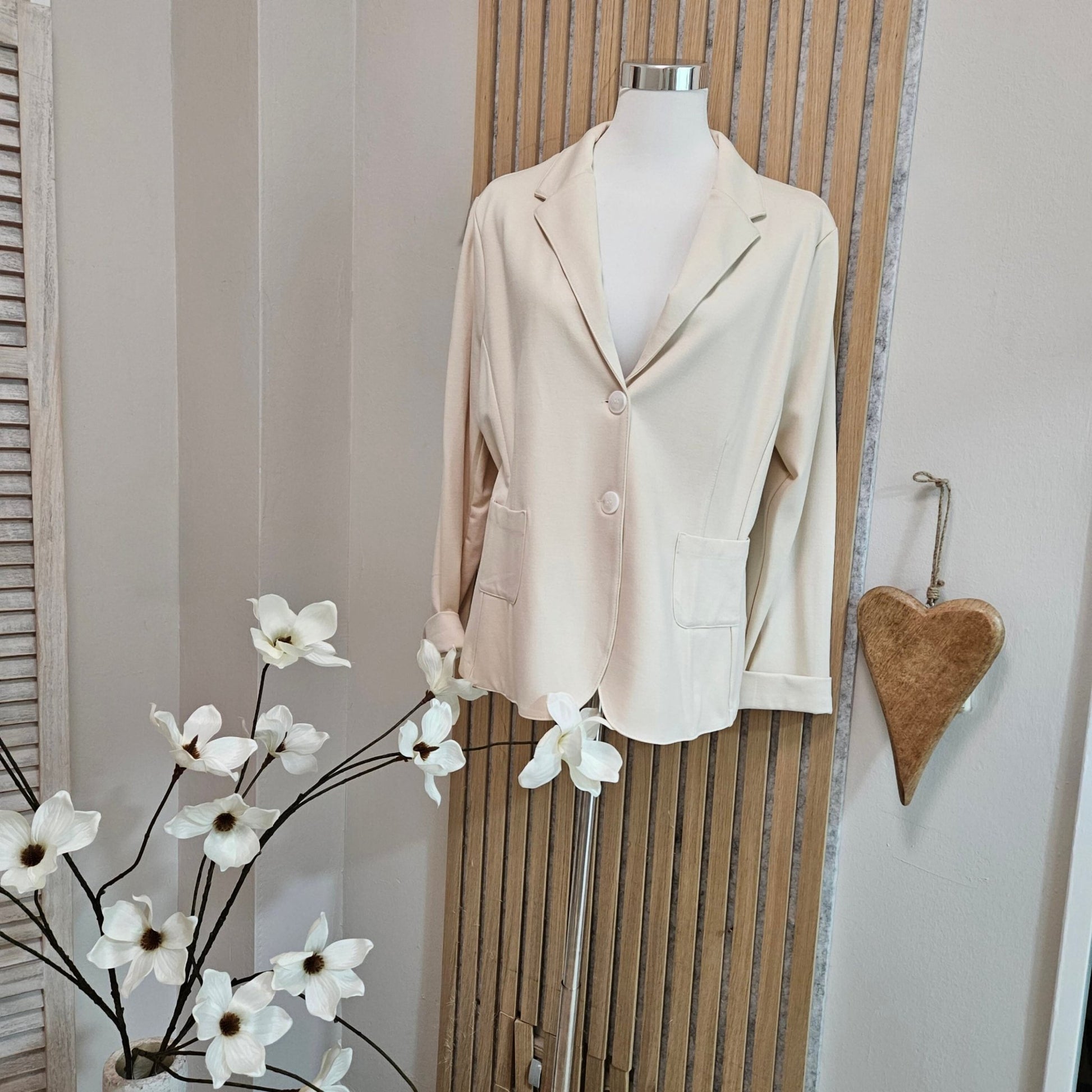 Esvivid Blazer Casual "Maria" Ecru/Champagner - Jana`s Trend and Style