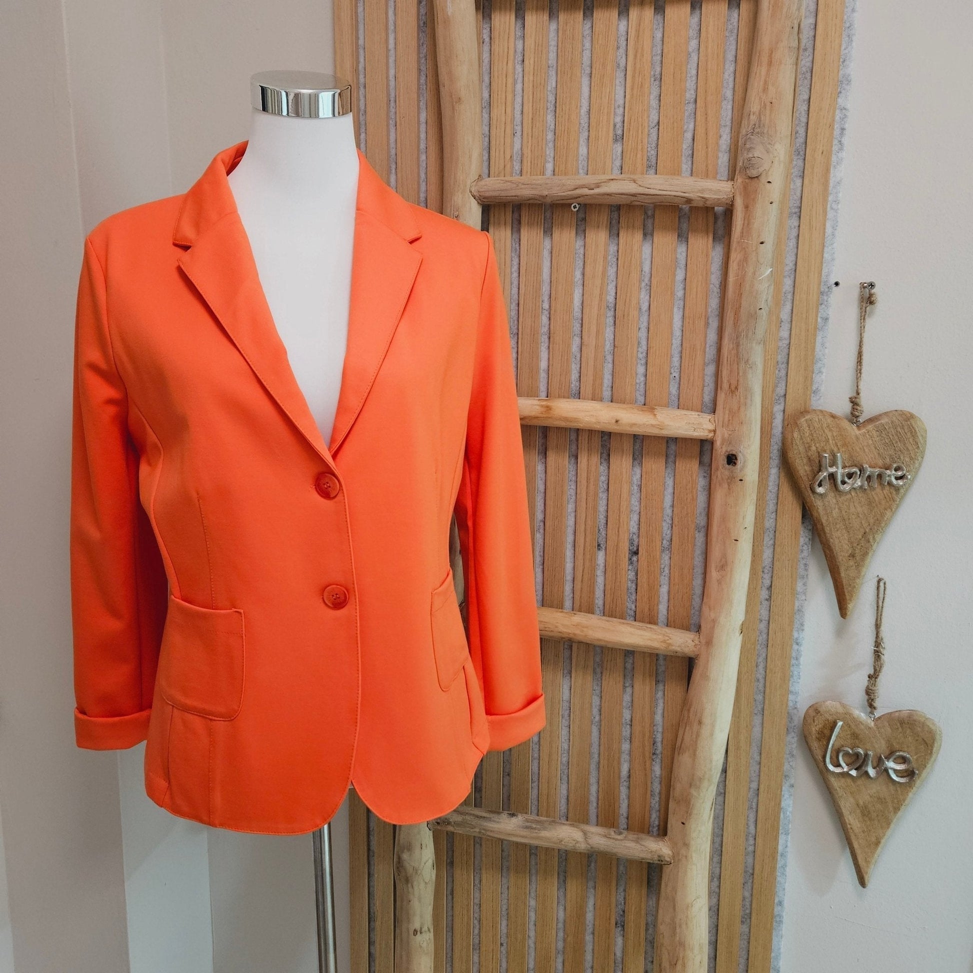 Esvivid Blazer Casual "Maria" Orange - Jana`s Trend and Style