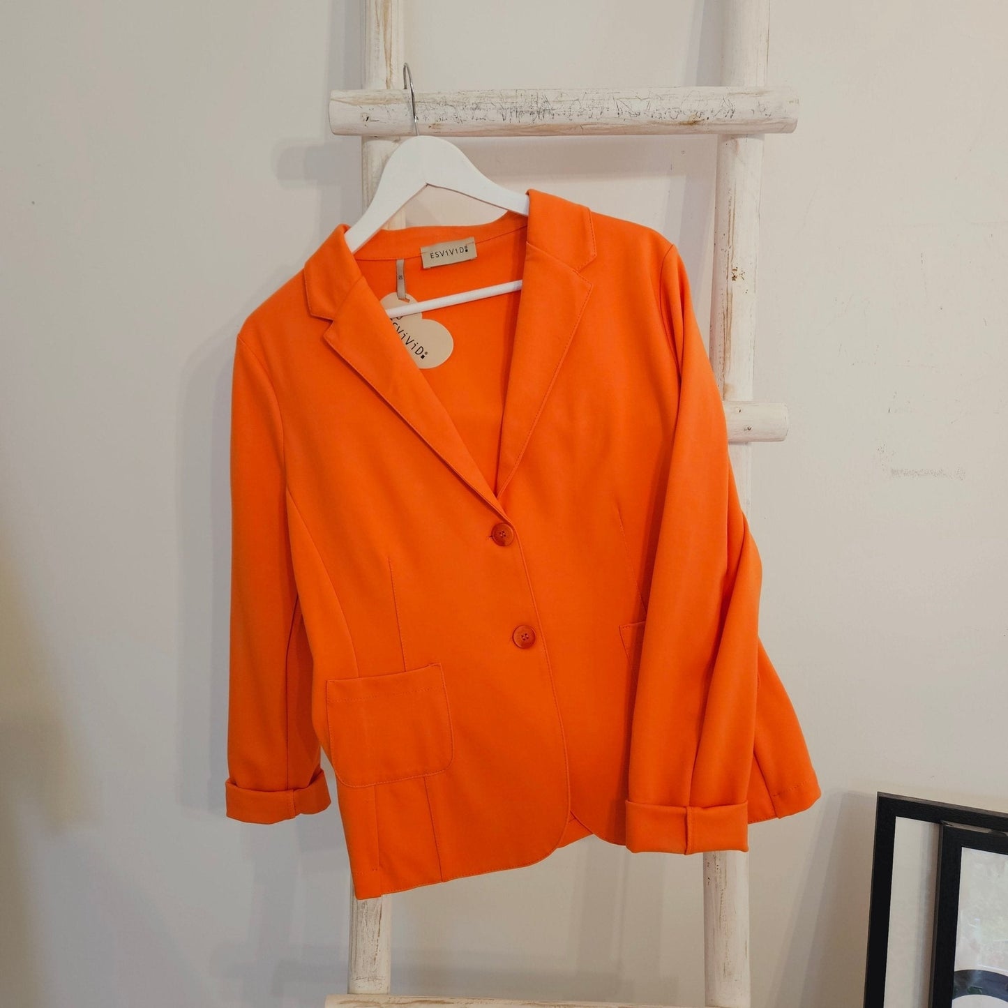 Esvivid Blazer Casual "Maria" Orange - Jana`s Trend and Style