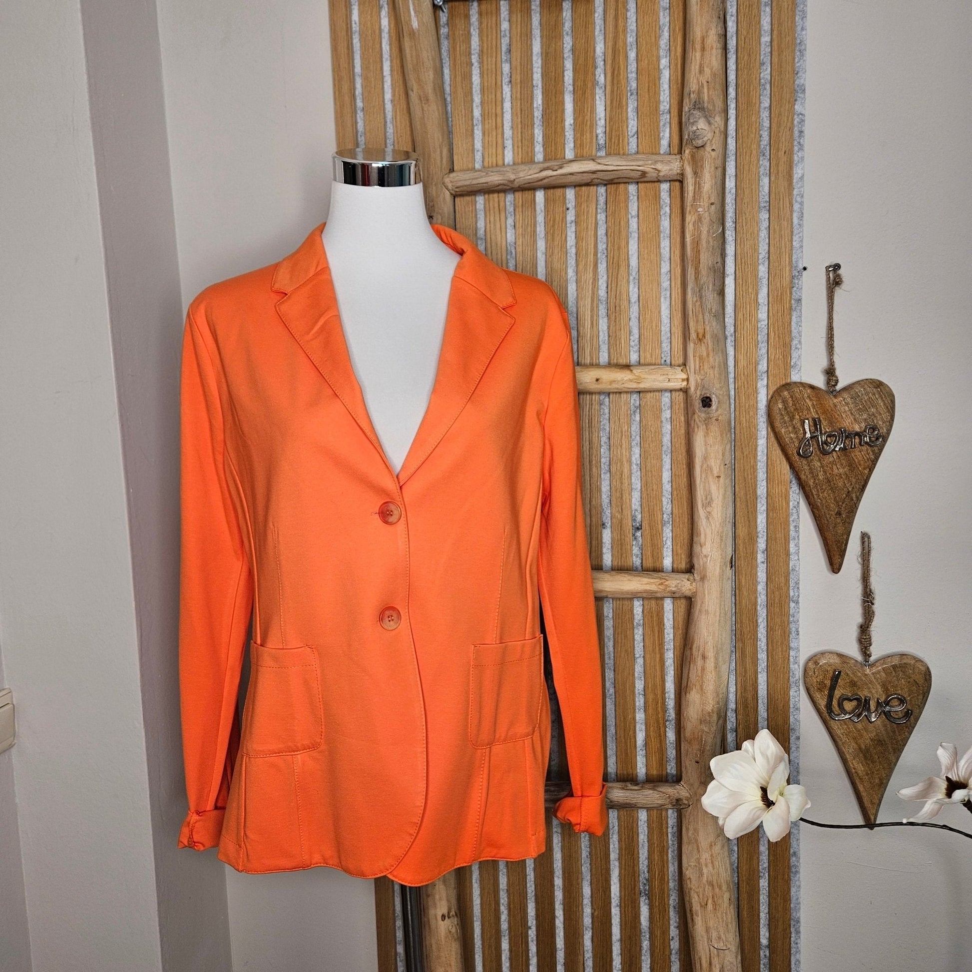 Esvivid Blazer Casual "Maria" Orange - Jana`s Trend and Style