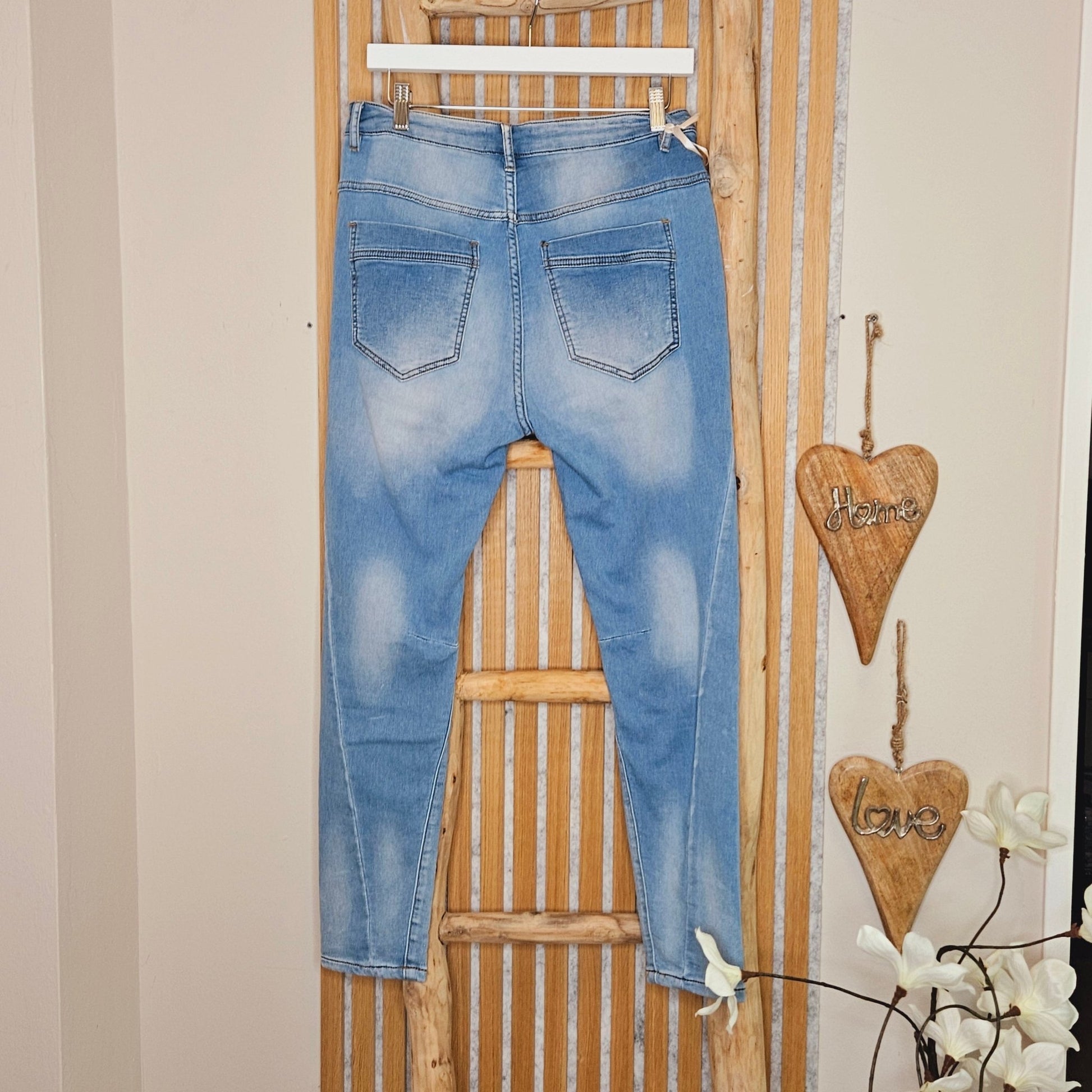 Jeanshose MOM Style, Light washed out - Jana`s Trend & Style