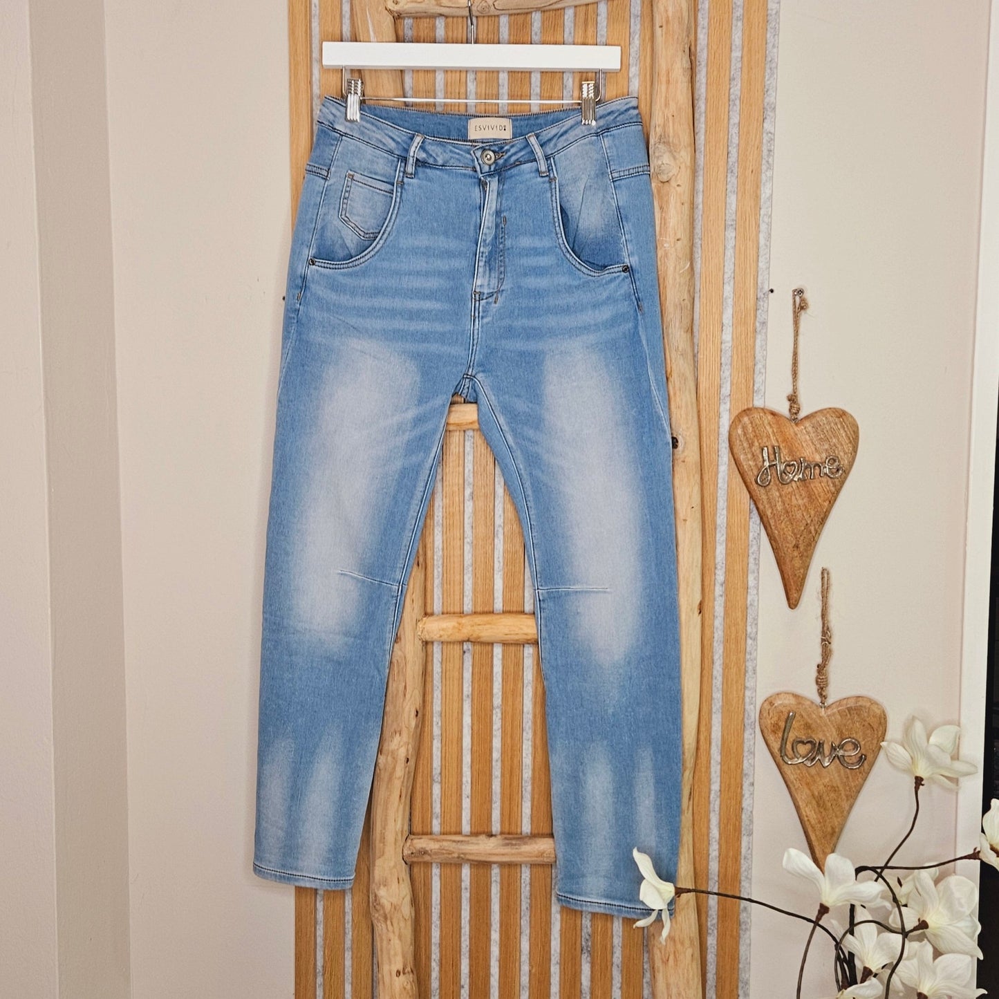 Jeanshose MOM Style, Light washed out - Jana`s Trend & Style