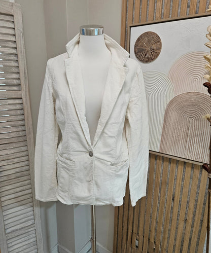 Samt - Cord Blazer mit Pailletten - Jana`s Trend & Style