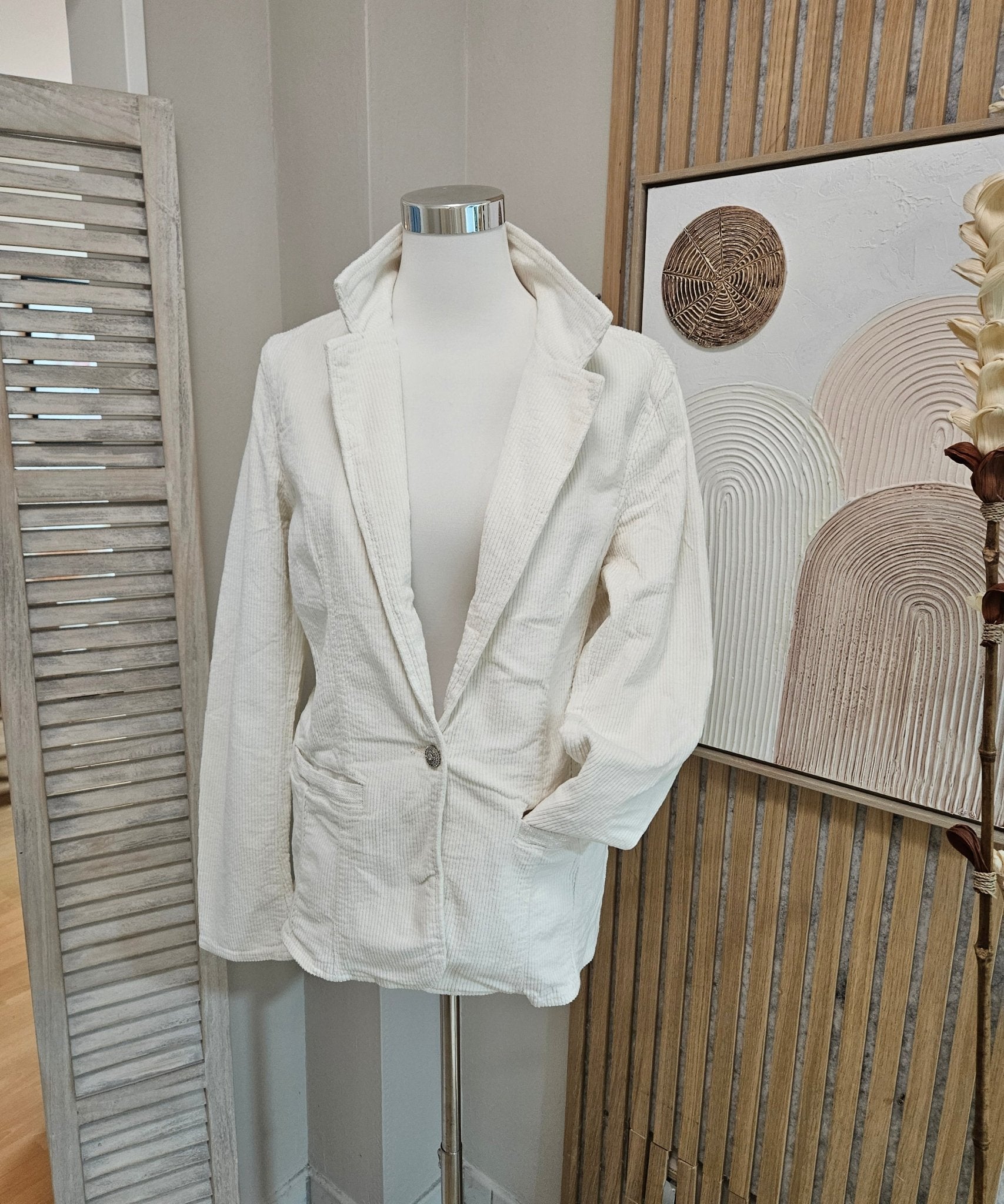 Samt - Cord Blazer mit Pailletten - Jana`s Trend & Style